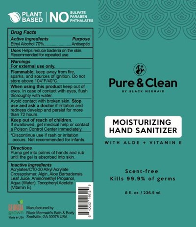 236.5 mL Label (8oz Scent Free Hand Sanitizer Small)